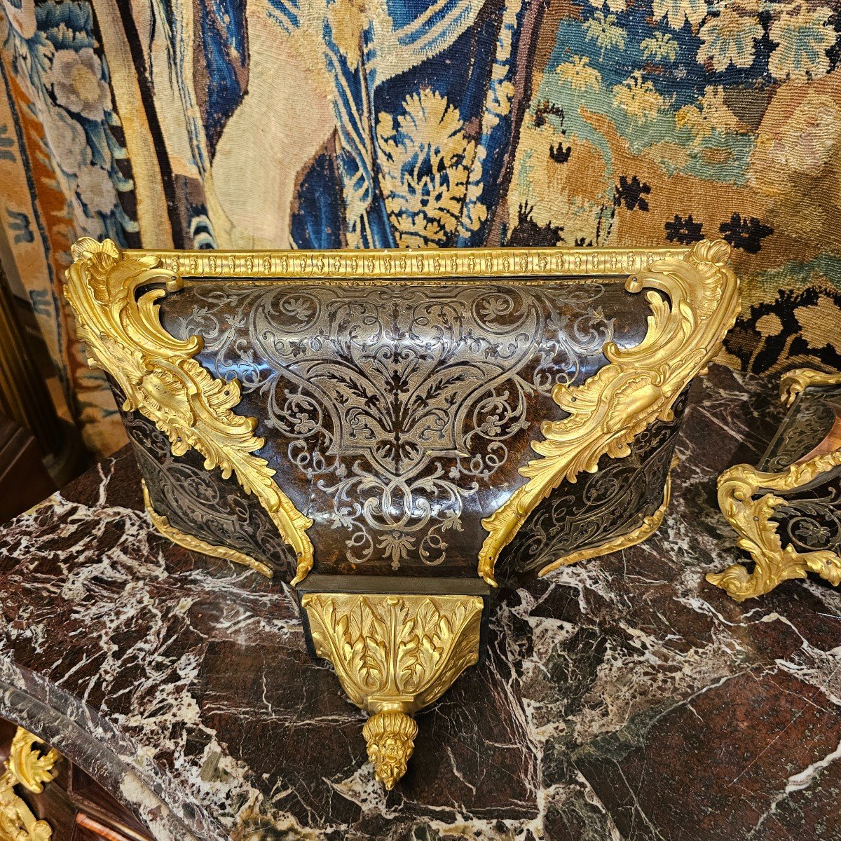 Cartel In Marquerie De Boulle Louis XV Period-photo-5