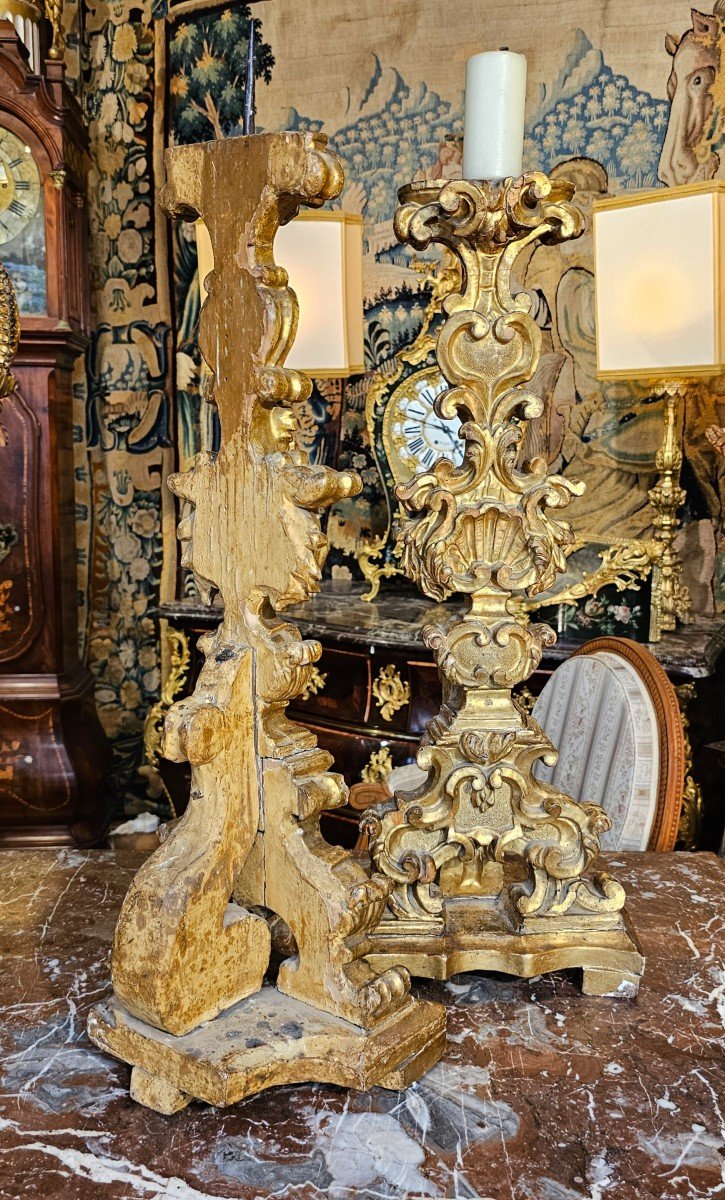 Pair Of Candlesticks Louis XIV Period-photo-4