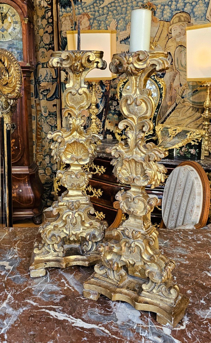 Pair Of Candlesticks Louis XIV Period