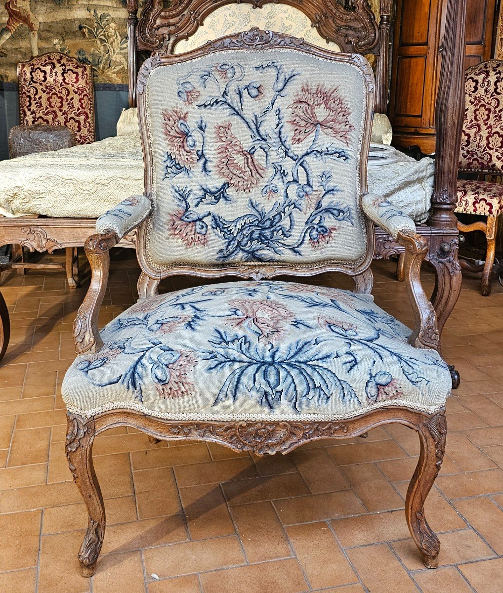 Large Fauteuil Epoque Louis XV-photo-2