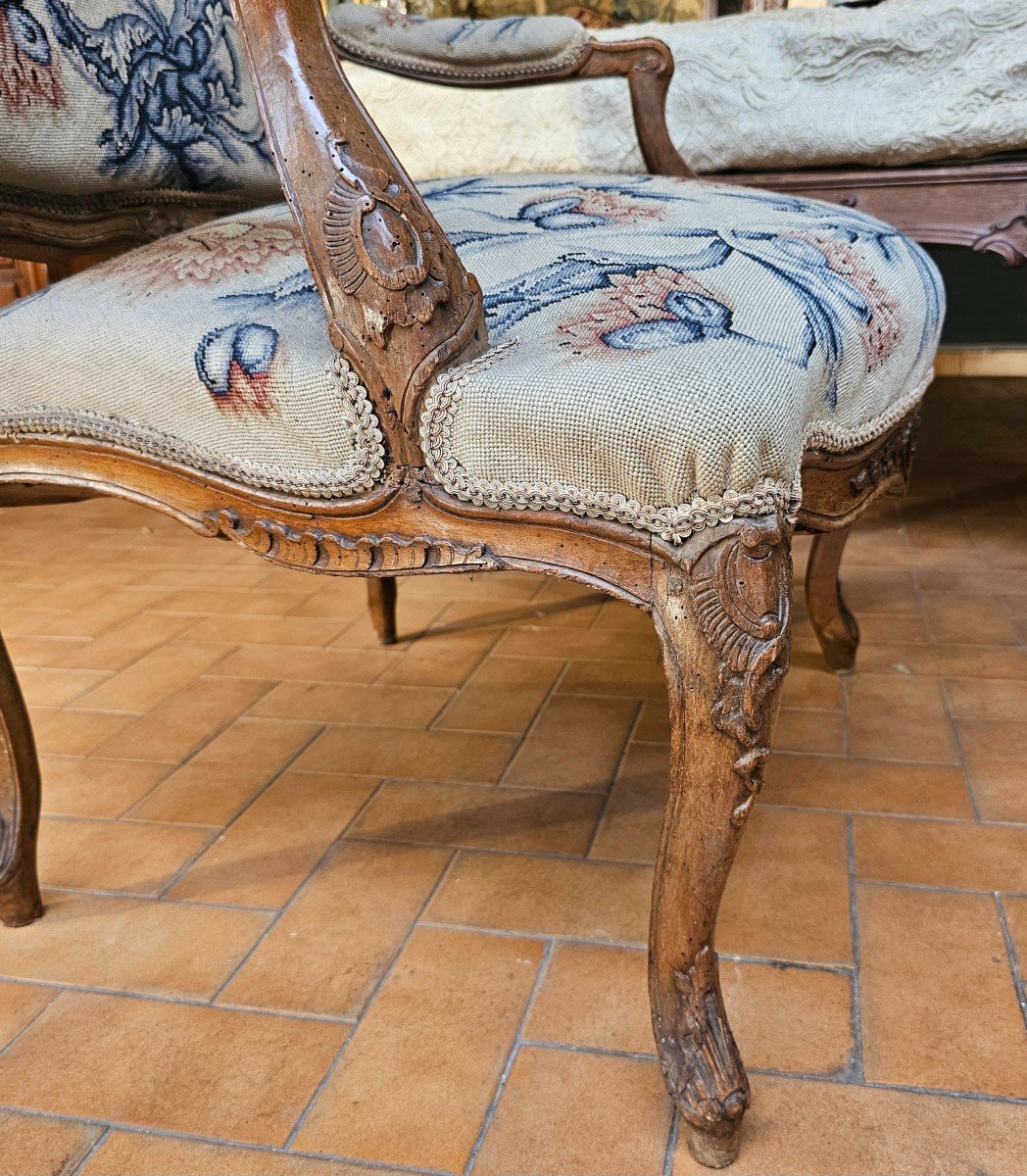 Large Fauteuil Epoque Louis XV-photo-4