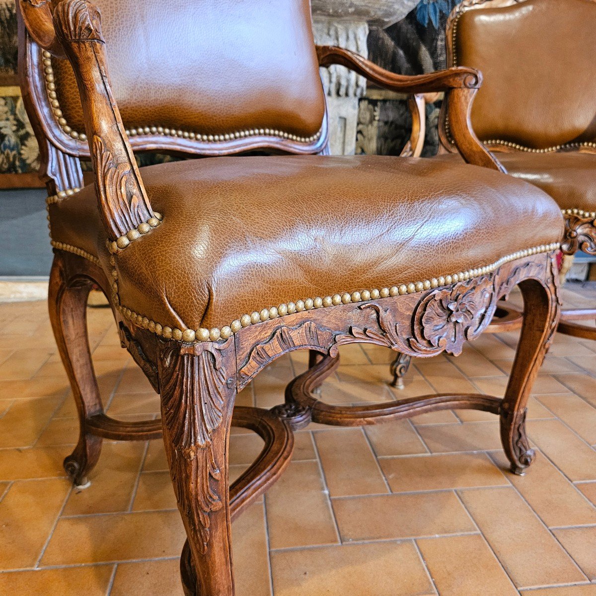 Pair Of Louis XVI Period Armchairs-photo-4