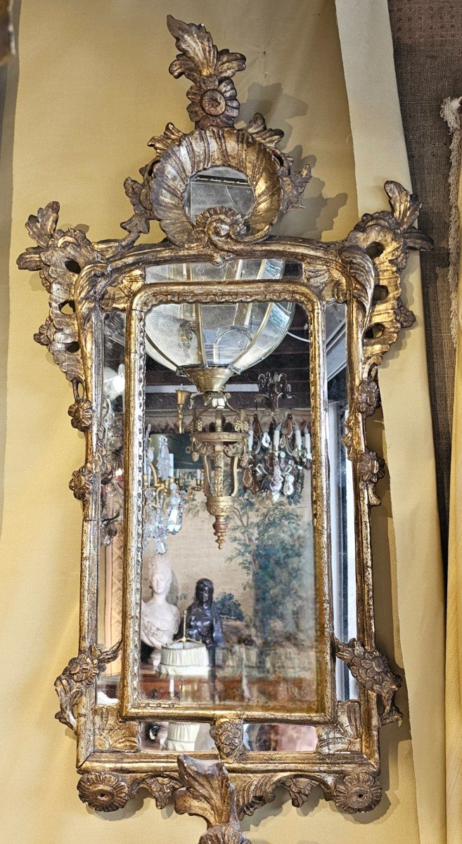 Paire De Miroirs à Parecloses Epoque Louis XV-photo-2