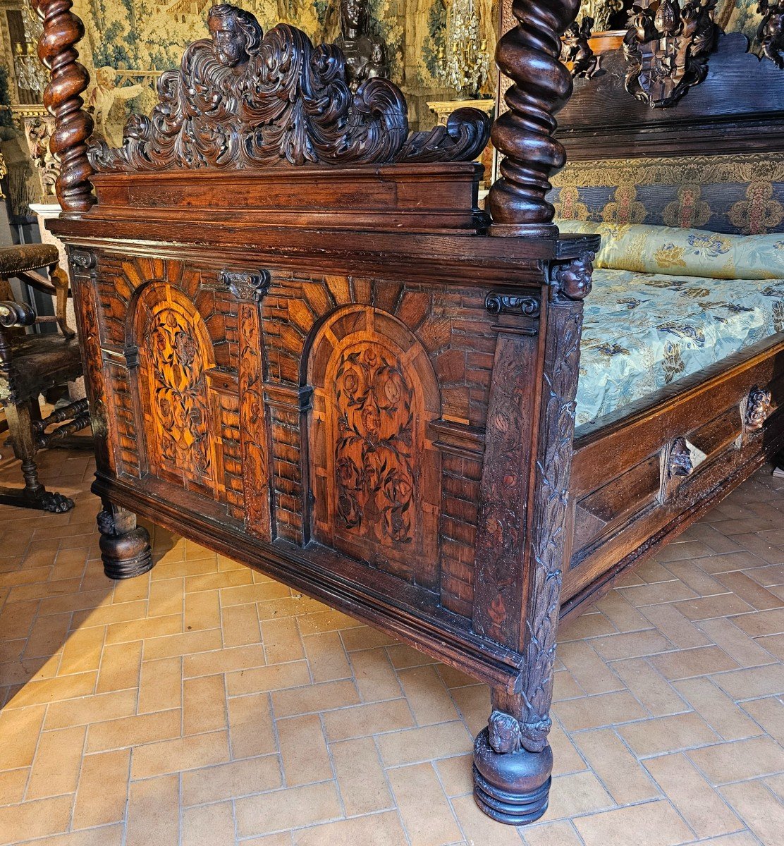 17th Century Four Poster Bed-photo-3