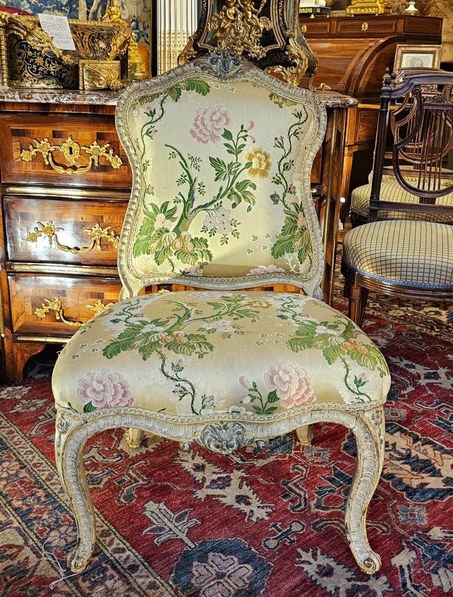 Rare Louis XV Period Queen's Back Chair-photo-2