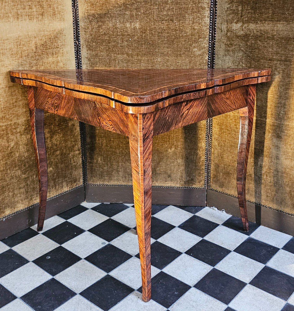 Louis XV Period Triangular Games Table-photo-2