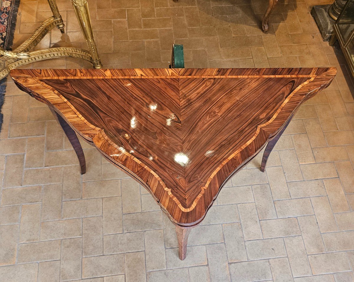 Louis XV Period Triangular Games Table-photo-3