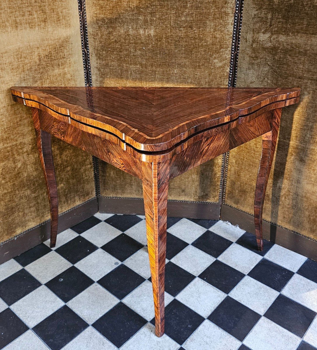 Louis XV Period Triangular Games Table-photo-2