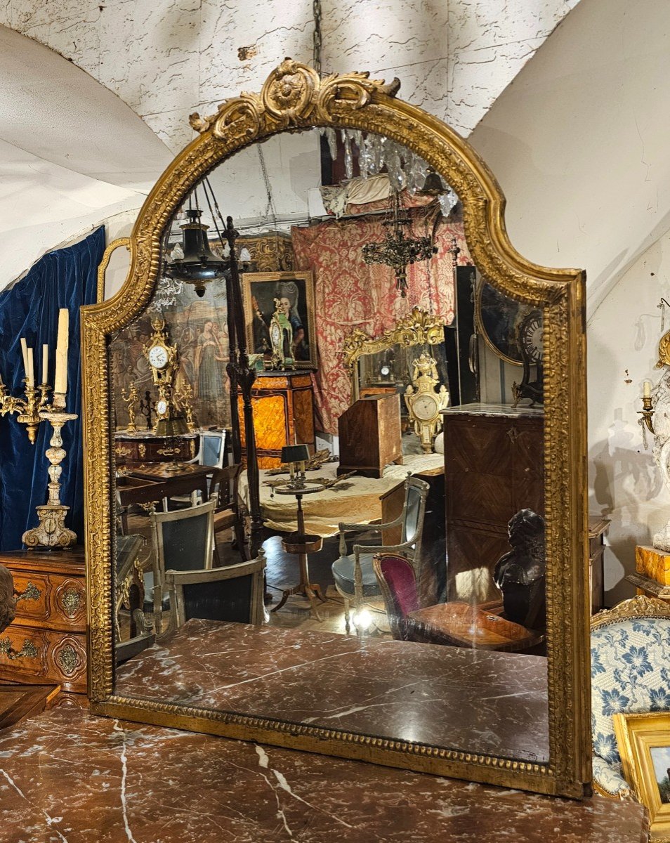 Miroir De Boiserie Epoque Régence-photo-3