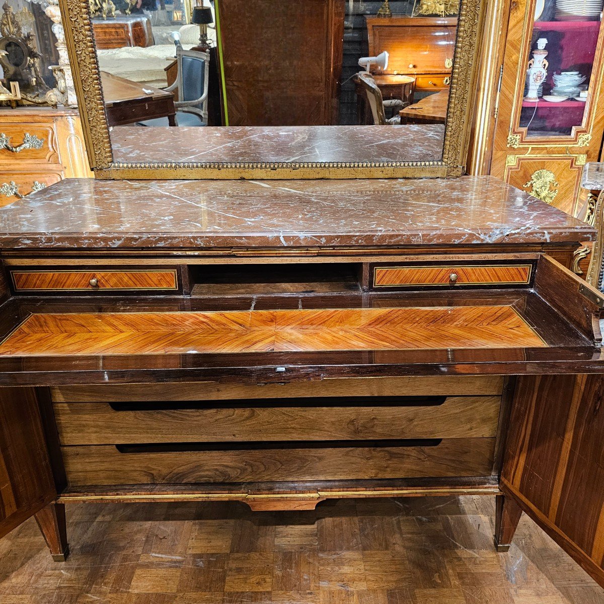 Louis XVI Period Chest Of Drawers With Doors-photo-3