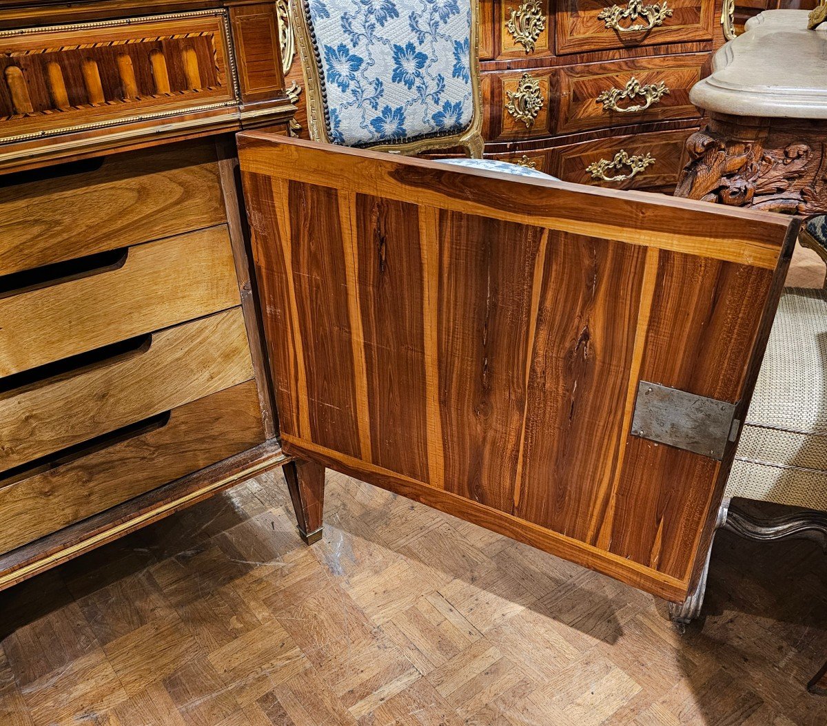 Louis XVI Period Chest Of Drawers With Doors-photo-2