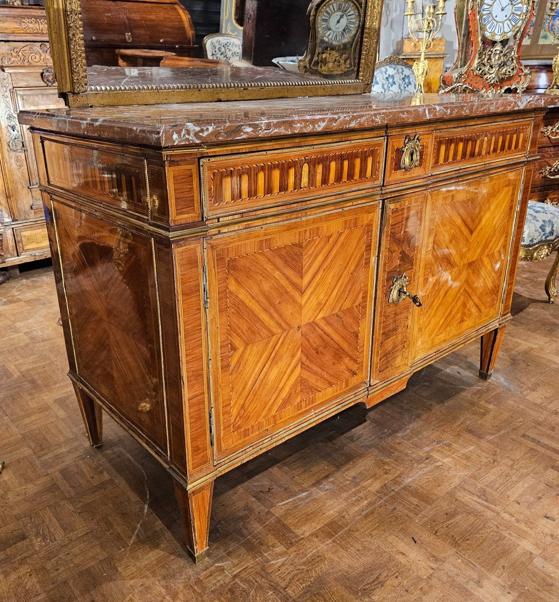 Louis XVI Period Chest Of Drawers With Doors-photo-5