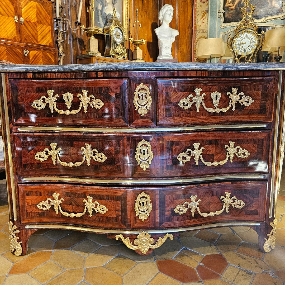 Louis XIV Period Arched Chest Of Drawers-photo-4