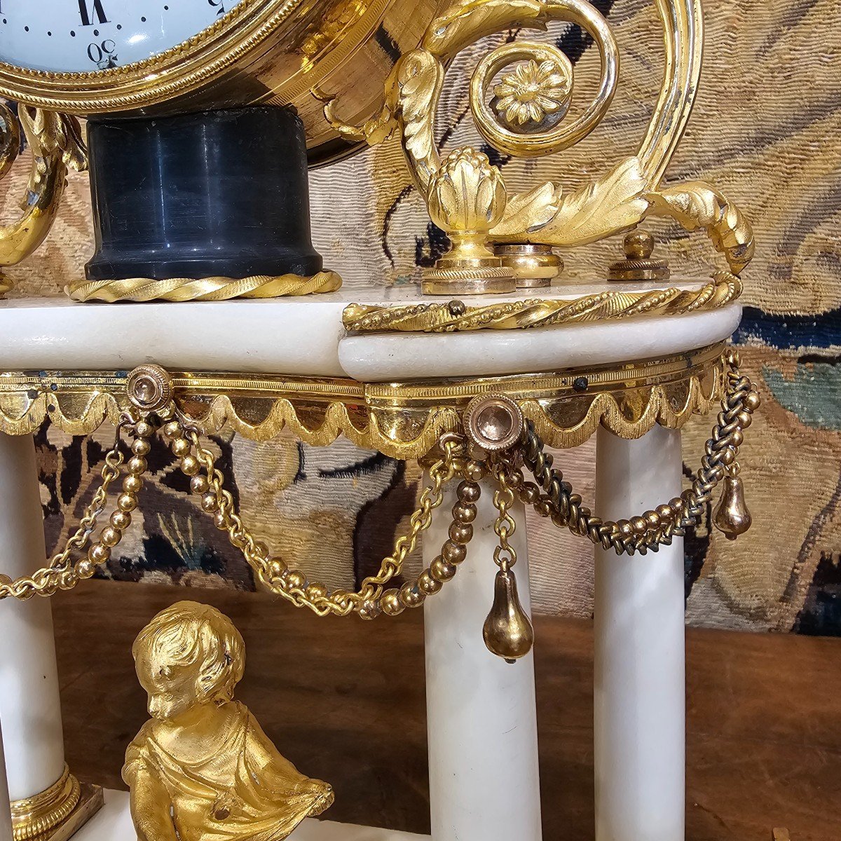 Louis XVI Period Portico-shaped Clock-photo-3