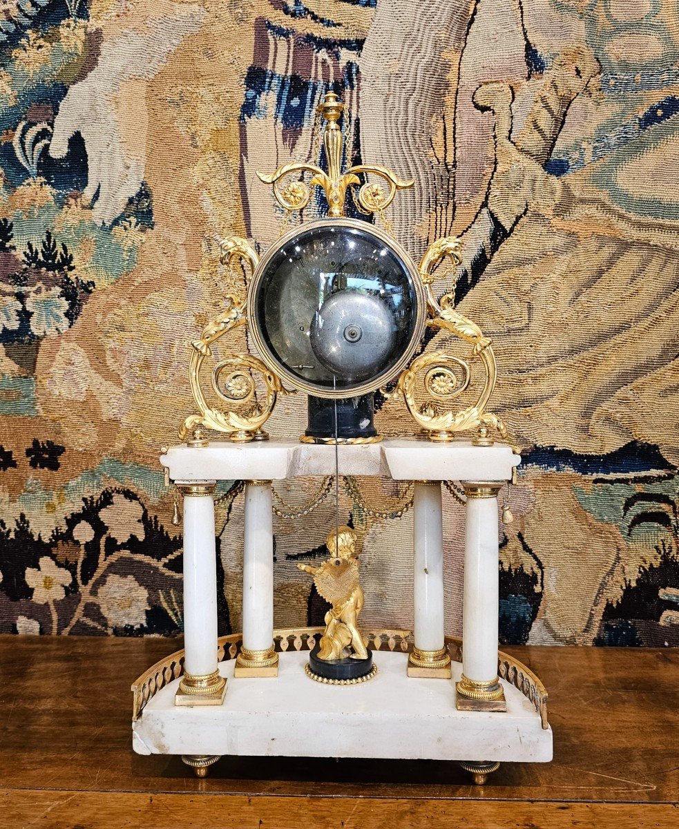 Louis XVI Period Portico-shaped Clock-photo-2