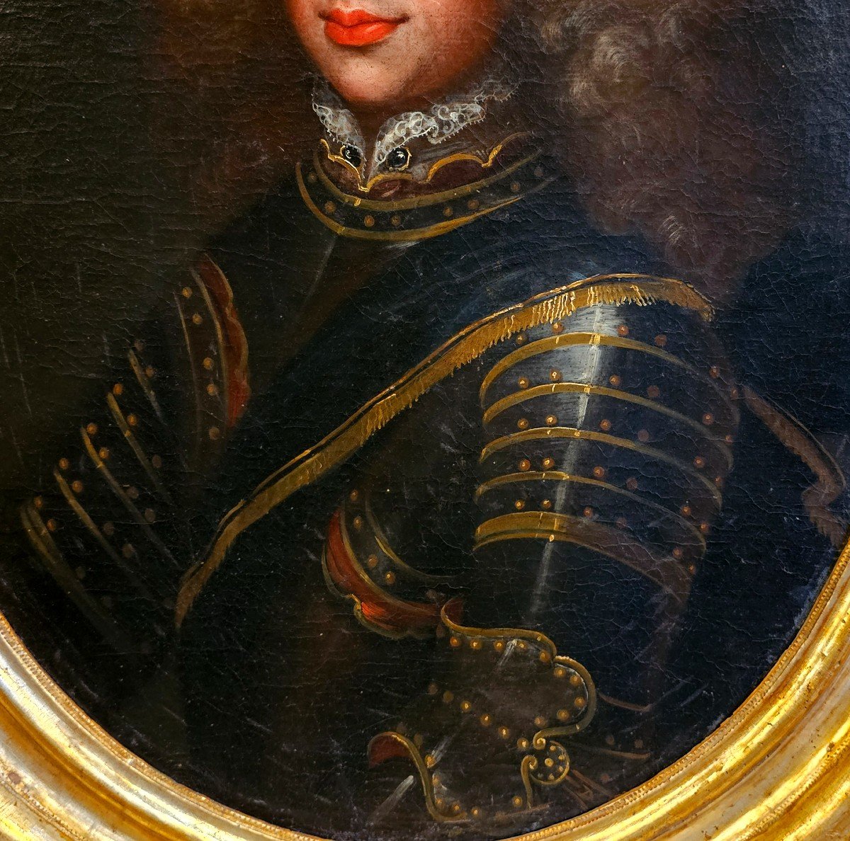 Portrait d'Un Jeune Homme En Armure Début XVIIIème Siècle-photo-4