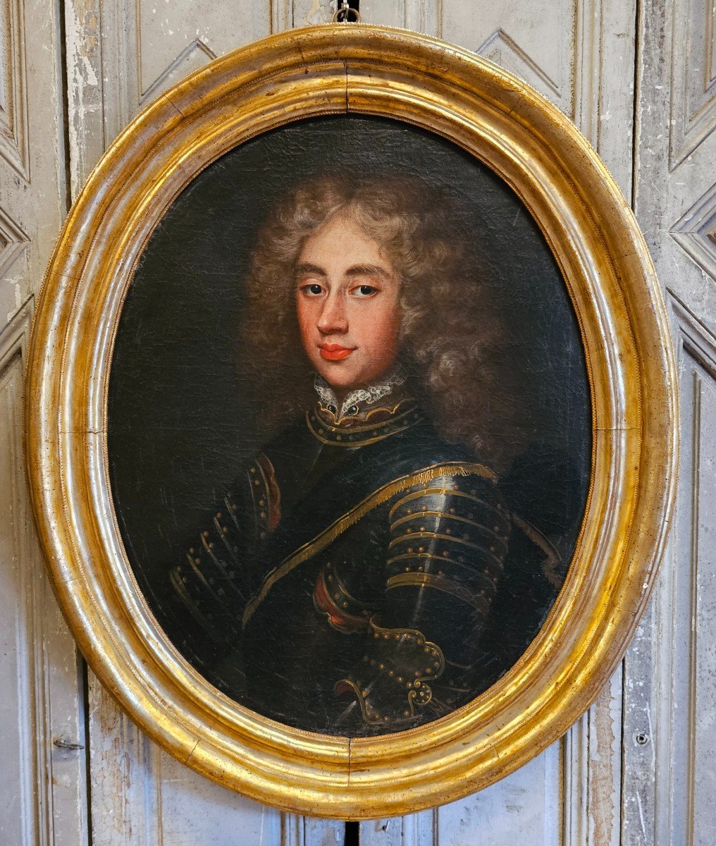 Portrait d'Un Jeune Homme En Armure Début XVIIIème Siècle