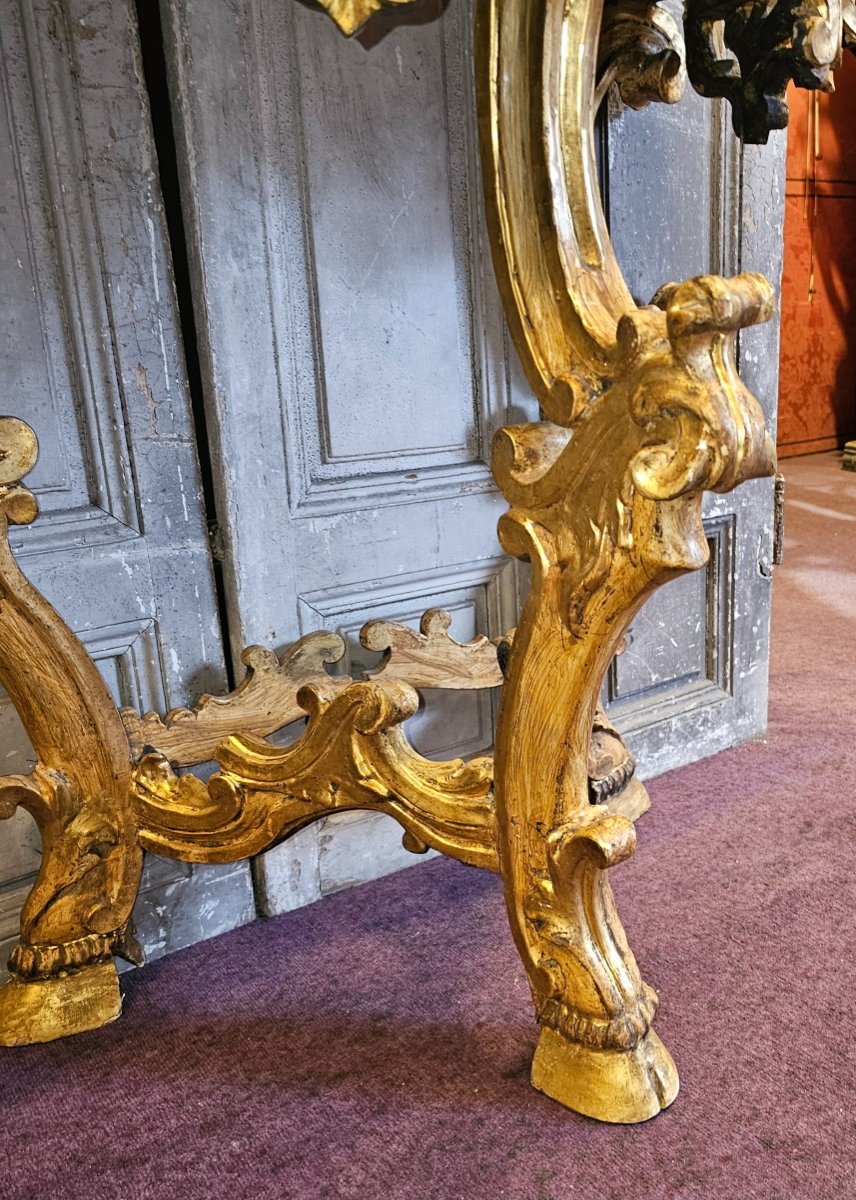 18th Century Gilded Wood Console-photo-4