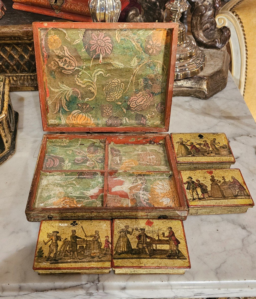 18th Century Quadrille Games Box-photo-2