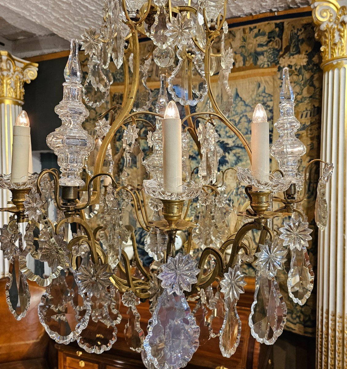 Lustre De Forme Cage Style Louis XV-photo-4