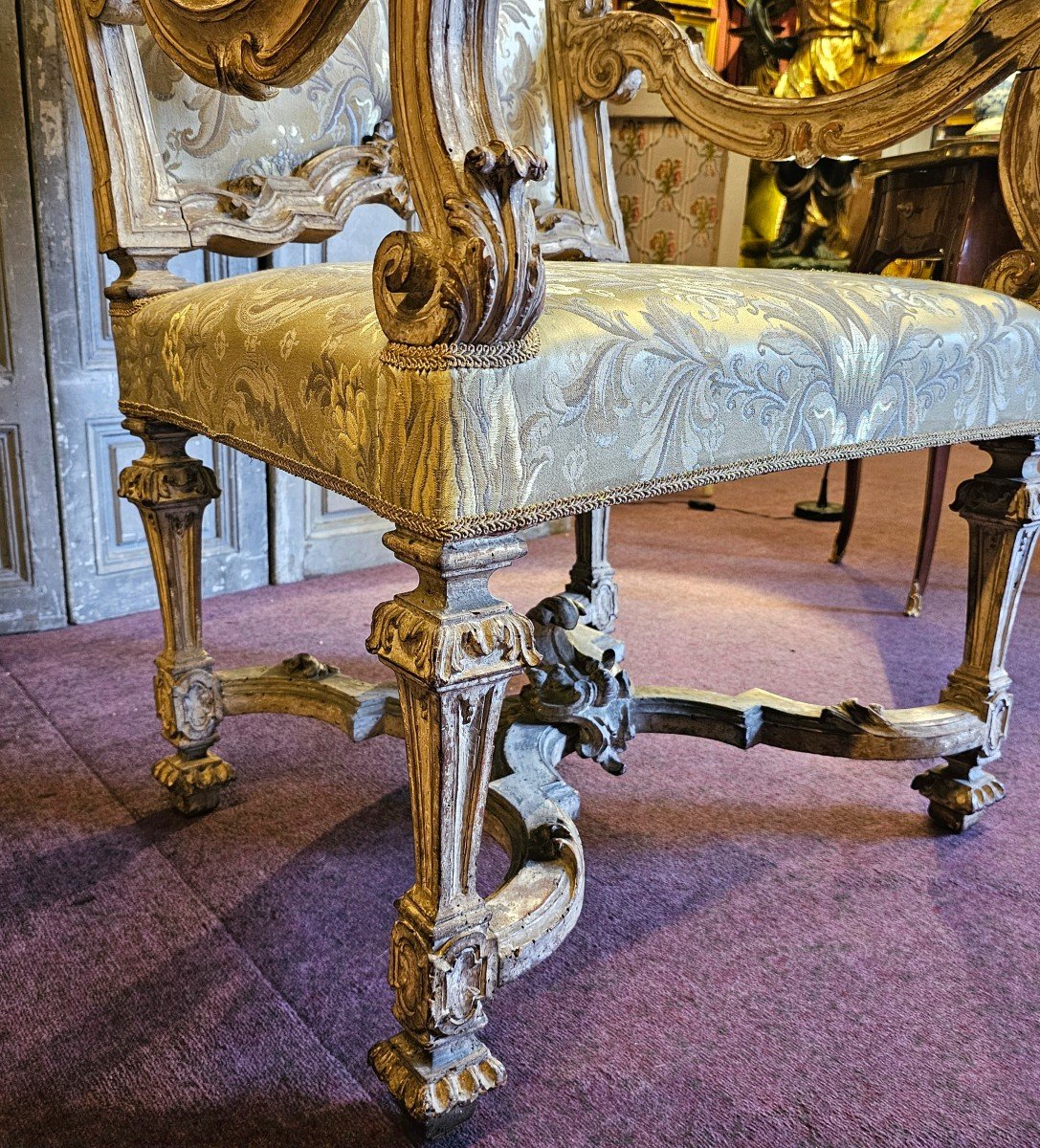 Fauteuil d'Apparat De Style Louis XIV-photo-3