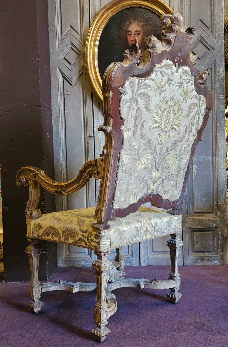 Fauteuil d'Apparat De Style Louis XIV-photo-5