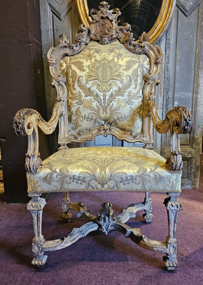 Fauteuil d'Apparat De Style Louis XIV