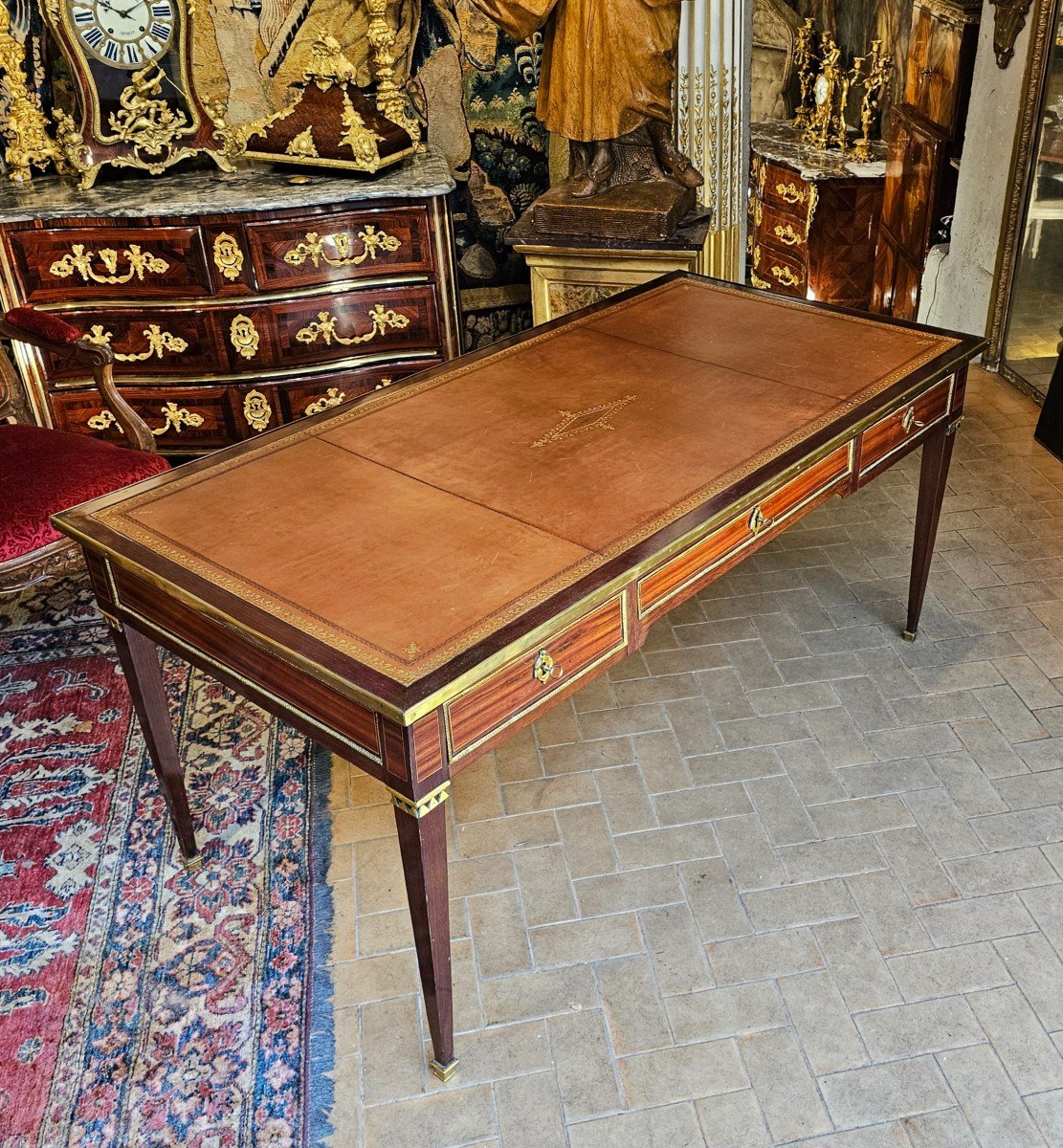 Bureau Plat Epoque Louis XVI-photo-3