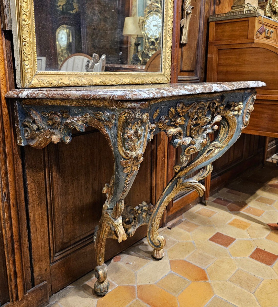 Console En Bois Laqué Epoque Louis XV-photo-2