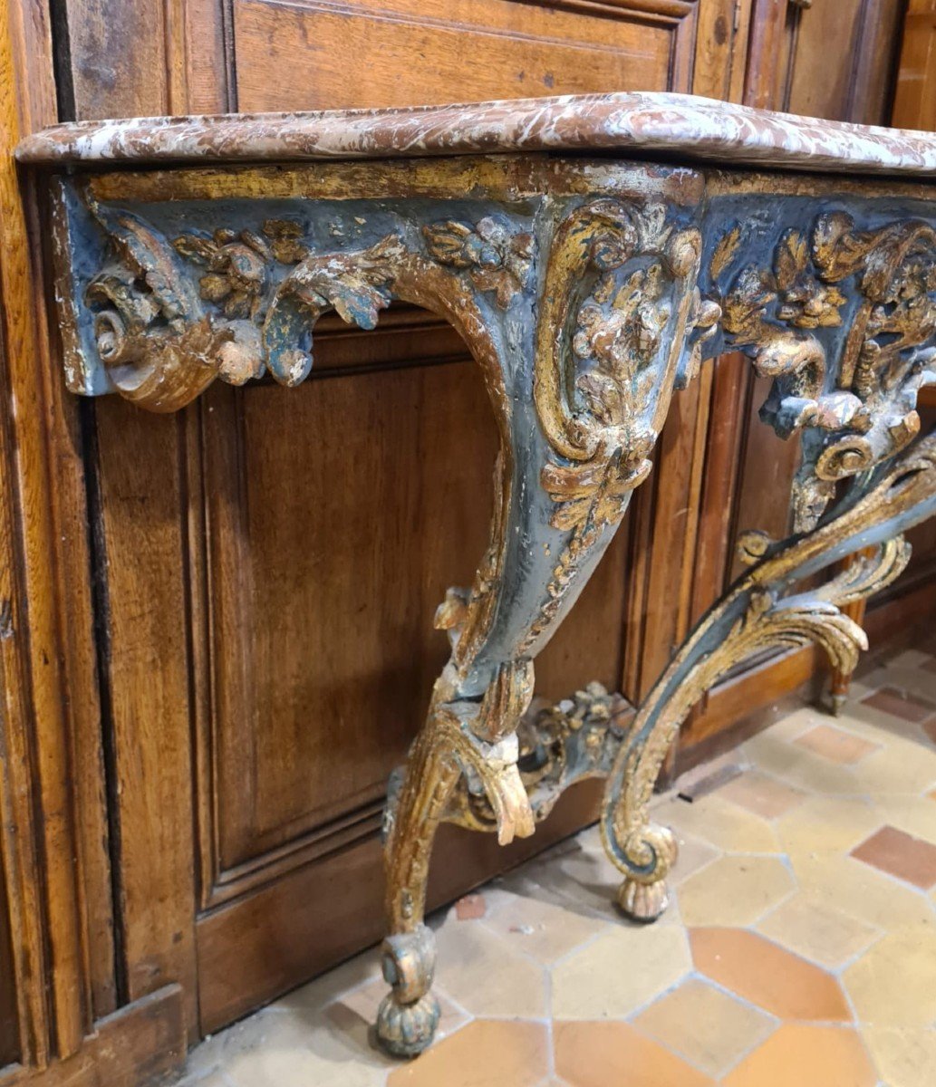 Console En Bois Laqué Epoque Louis XV-photo-1