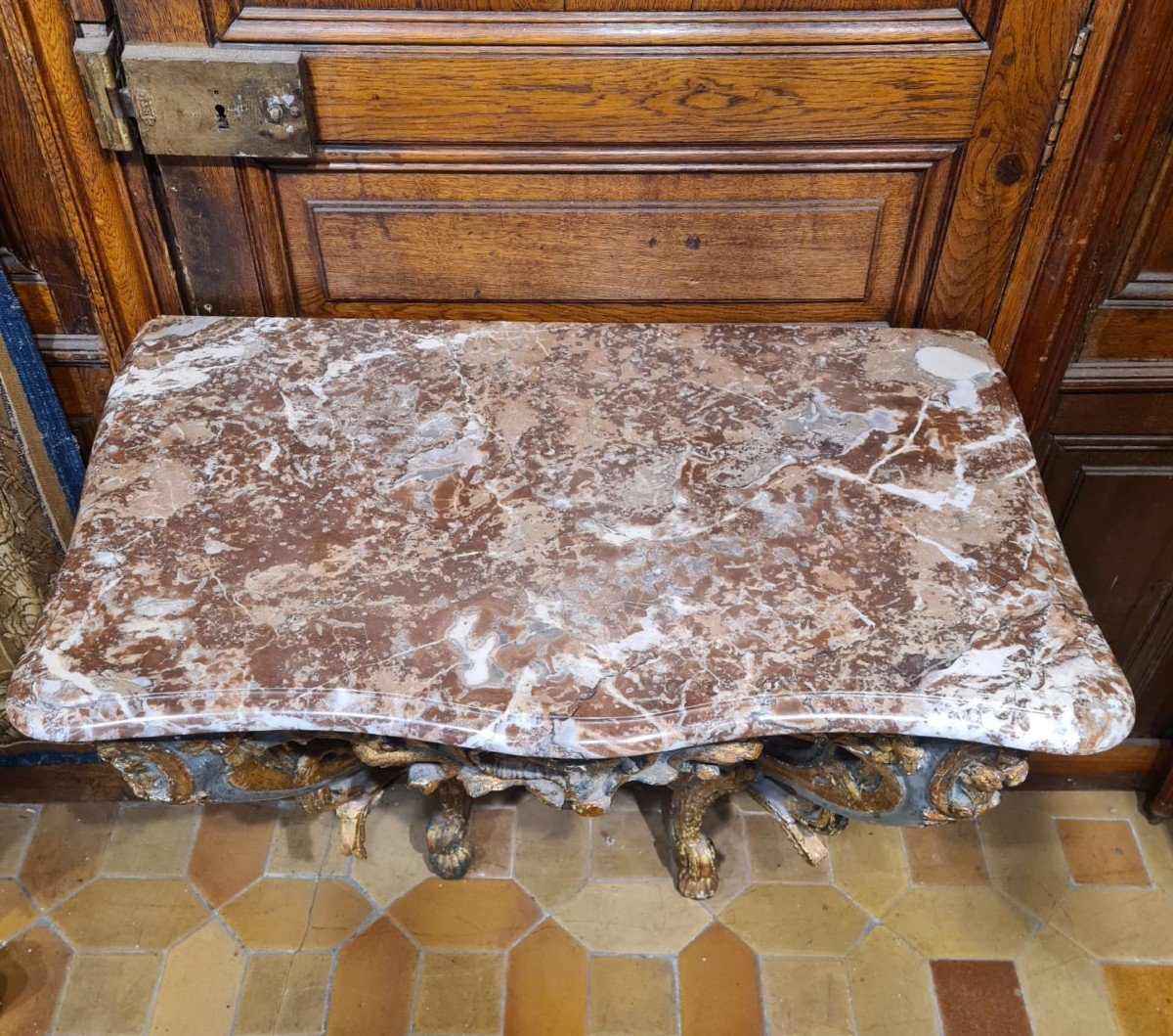 Console En Bois Laqué Epoque Louis XV-photo-5