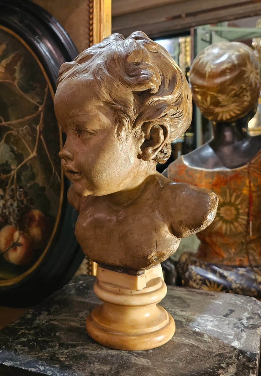 Small 19th Century Child Bust-photo-2