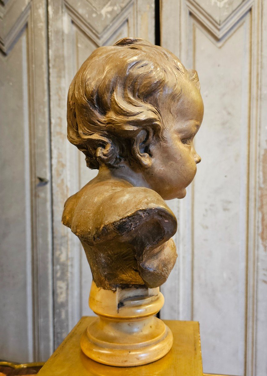 Small 19th Century Child Bust-photo-3