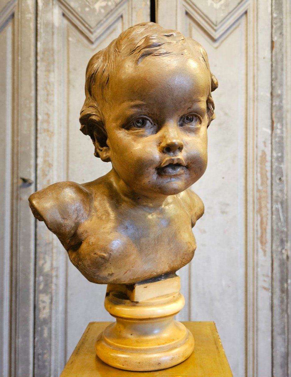 Petit Buste d'Enfant Du XIXème Siècle