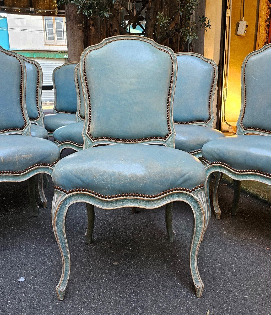 Suite De Huit Chaises De Style Louis XV-photo-3