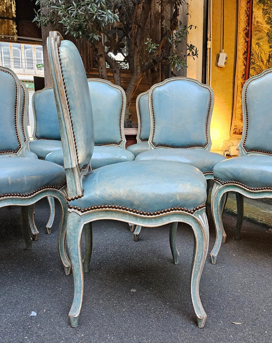 Suite De Huit Chaises De Style Louis XV-photo-4