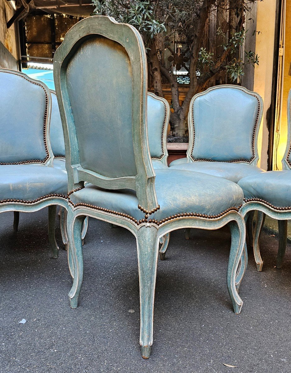 Suite De Huit Chaises De Style Louis XV-photo-1