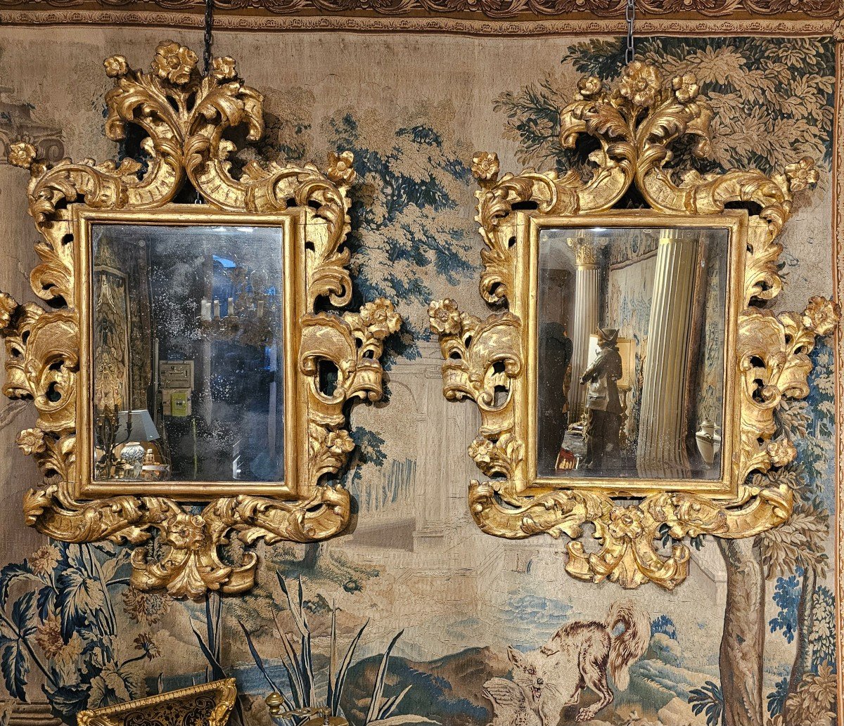 Pair Of Large Mirrors From The Early 18th Century