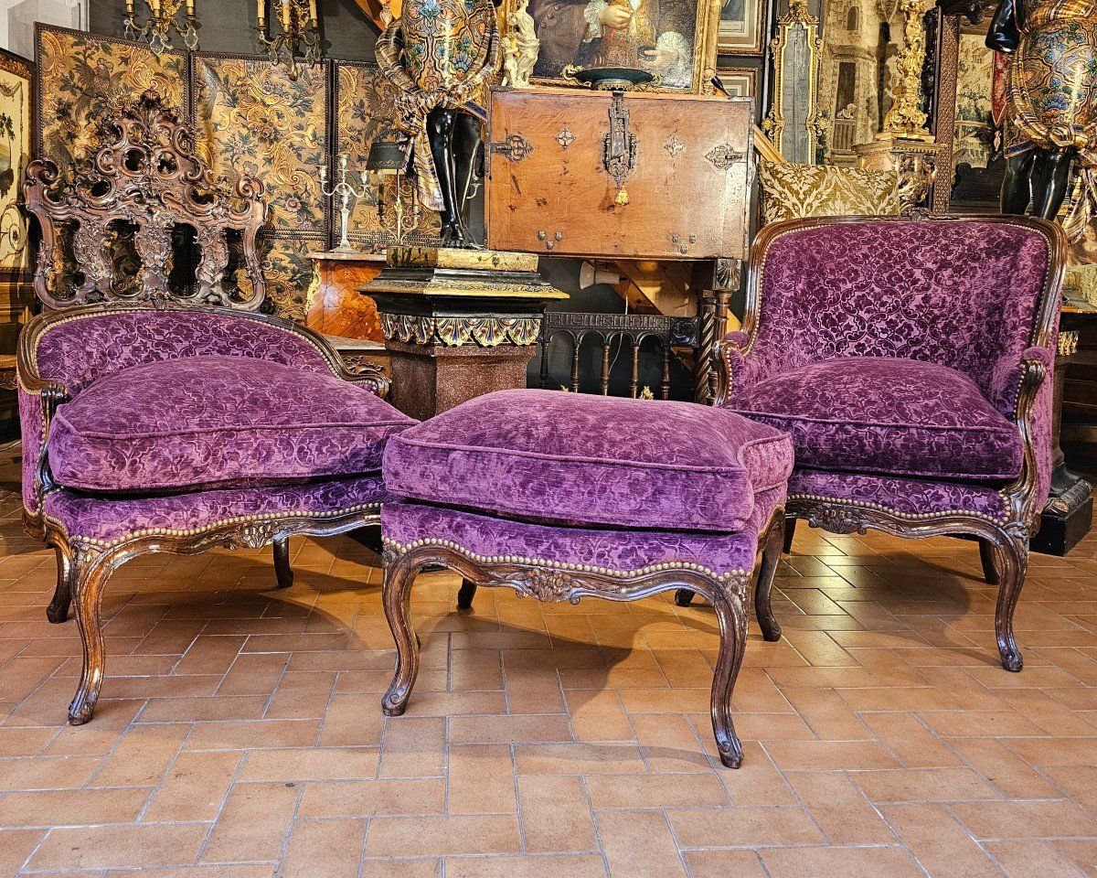 Chaise Longue Dite "duchesse" Epoque Louis XV-photo-2