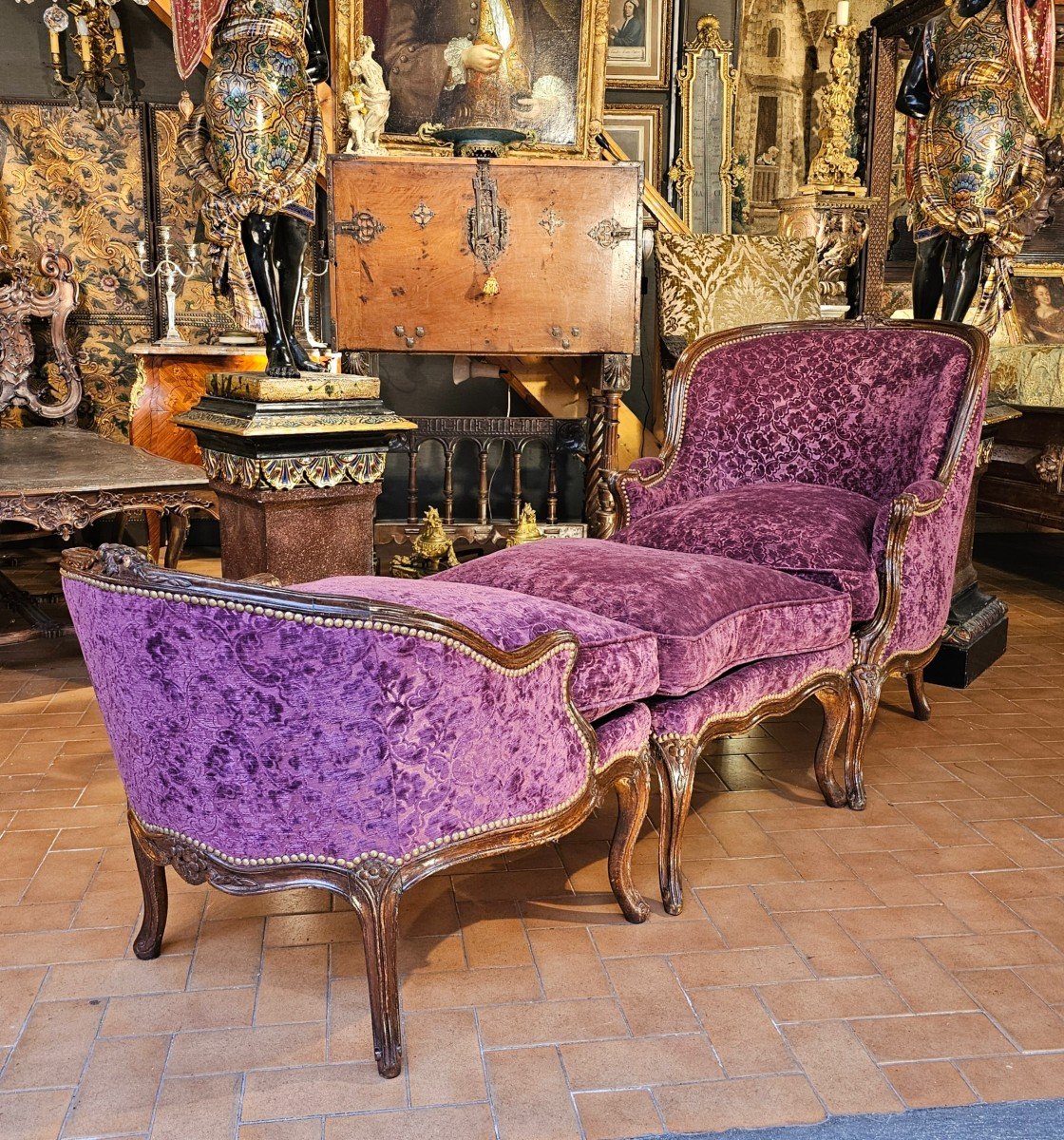 Chaise Longue Dite "duchesse" Epoque Louis XV-photo-3