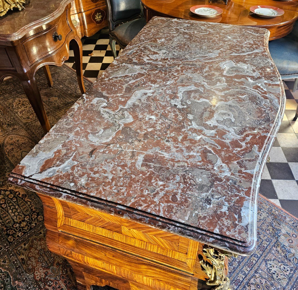 Louis XV Period Tomb-shaped Chest Of Drawers-photo-1