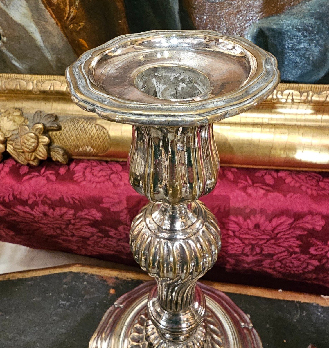 Paire De Flambeaux à Deux Bras De Lumières Epoque Louis XV-photo-3