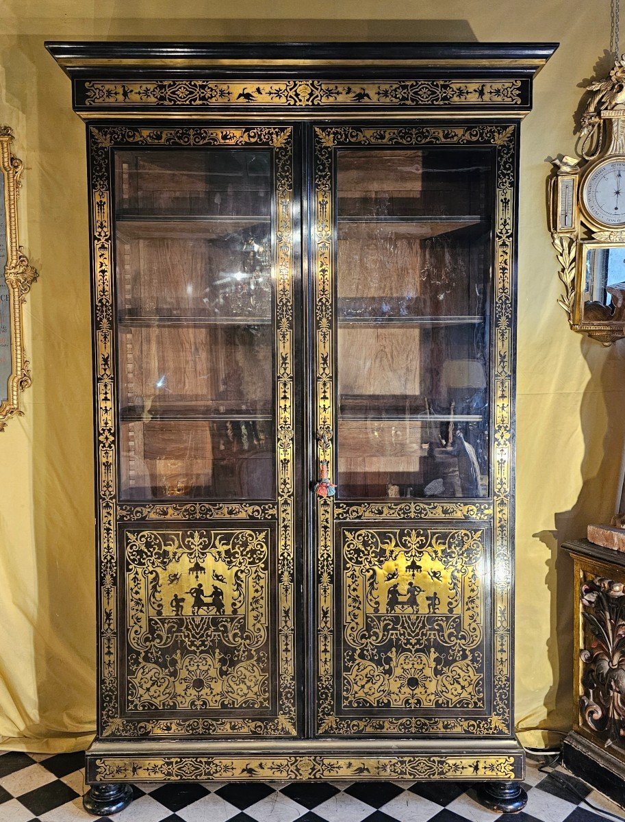 Bibliothèque Dite "boulle" Du XIXème Siècle