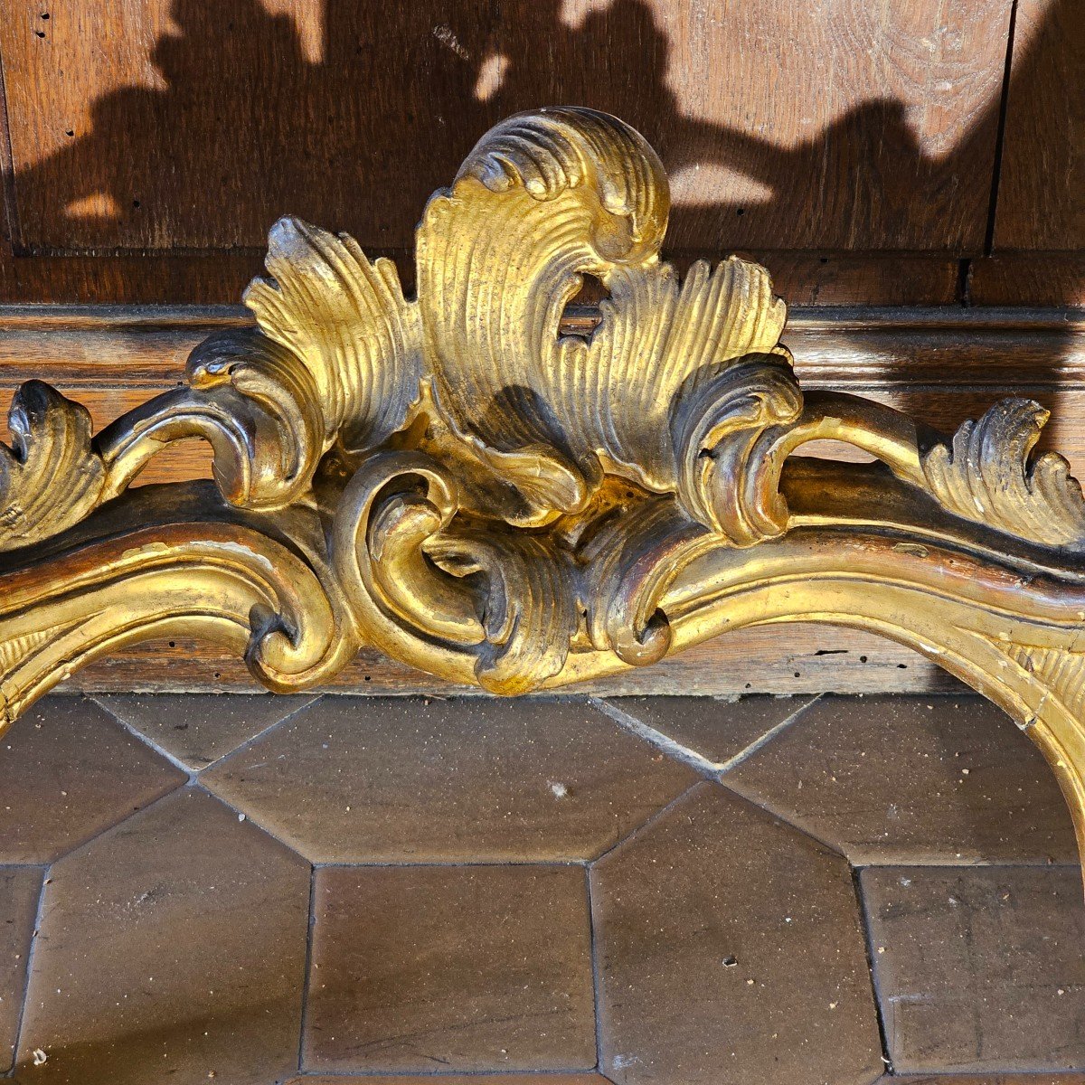 Console En Bois Doré Du XVIIIème Siècle-photo-3