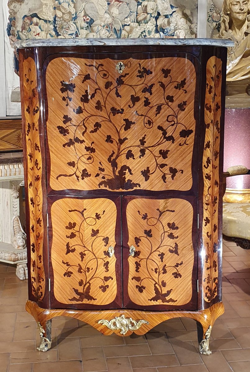 Rare Secrétaire d'Angle Epoque Louis XV