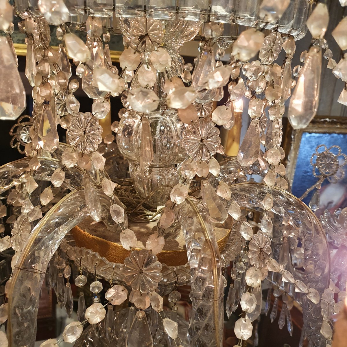 Chandelier At Eight Arms Of Lights XIXth Century-photo-3