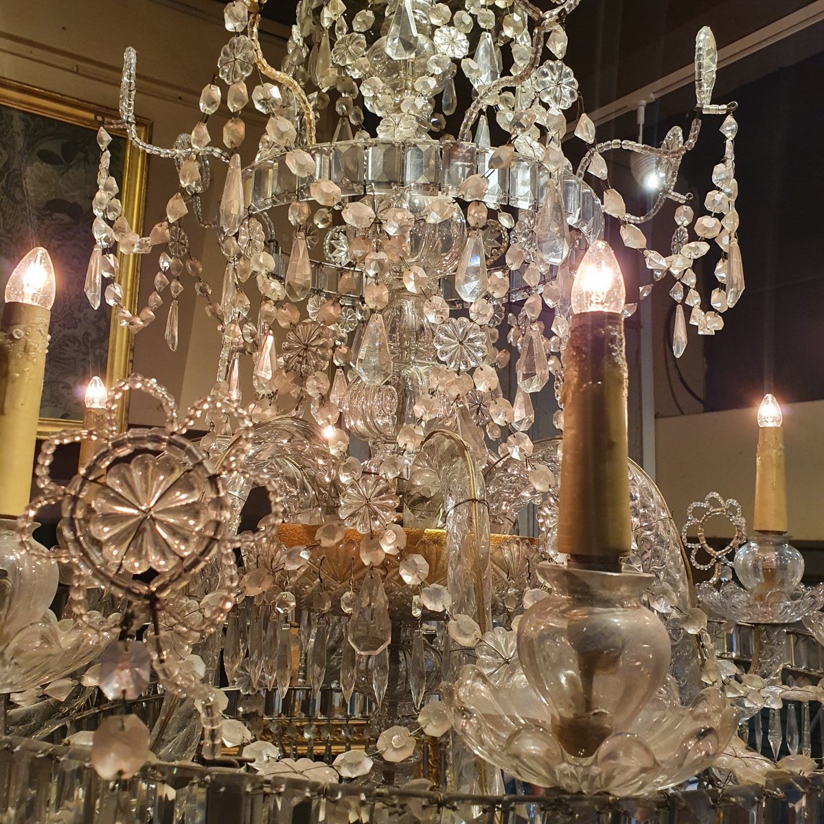 Chandelier At Eight Arms Of Lights XIXth Century-photo-4