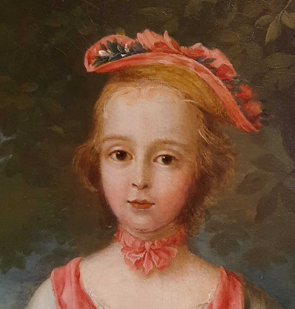 Portrait Of A Young Shepherdess Louis XV Period-photo-4