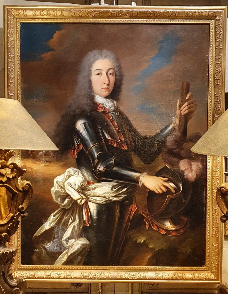 Portrait. d'Homme En Armure Epoque Louis XIV-photo-5