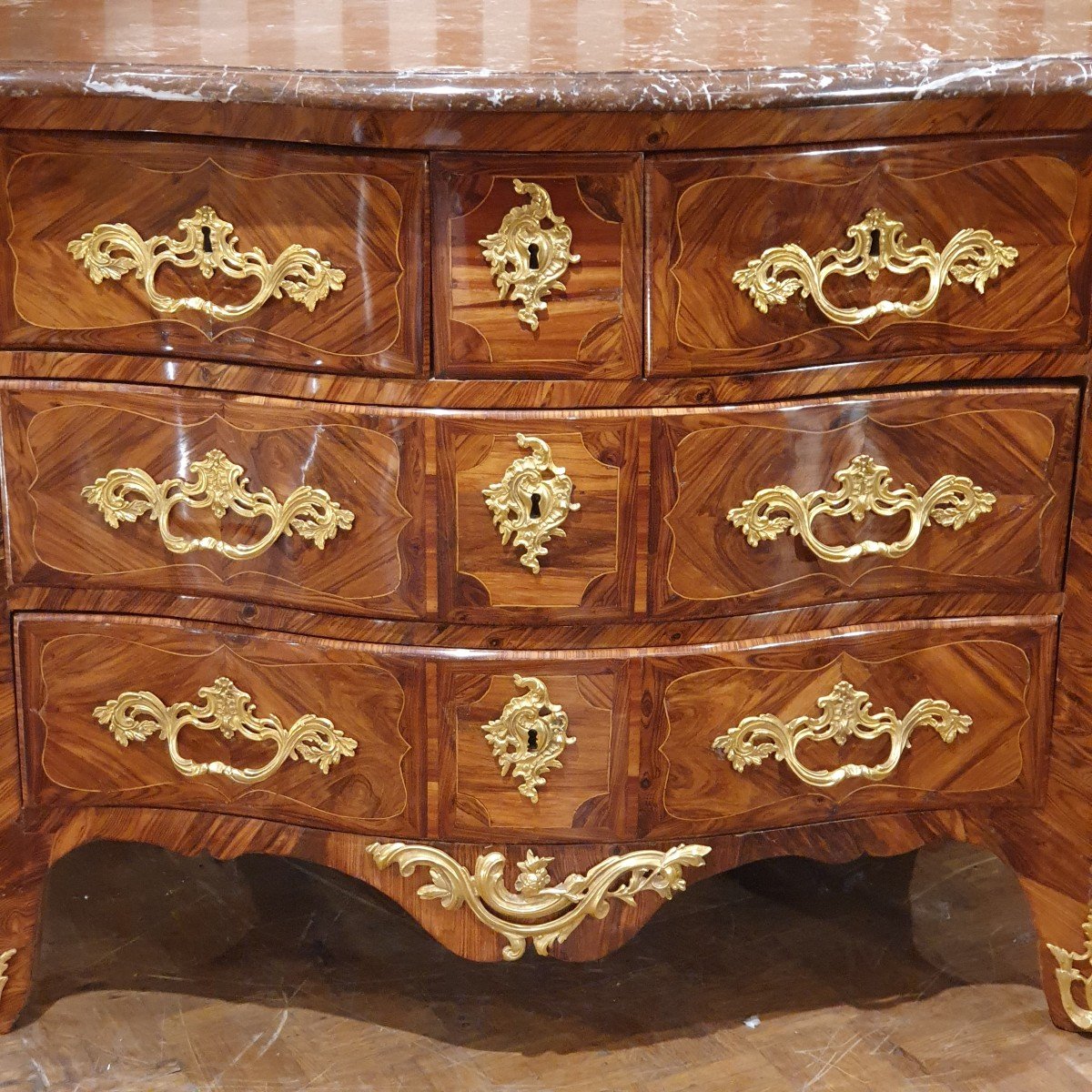Curved Chest Of Drawers Louis XV Period-photo-4